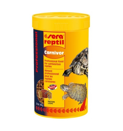 Sera reptil Carnivor Mangime per Tartarughee Rettili Carnivori 250 ml