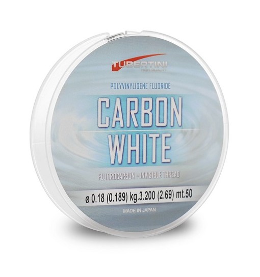 Carbon White 0,10 mm 50 mt fluorocarbon Tubertini - Jonica Mangimi